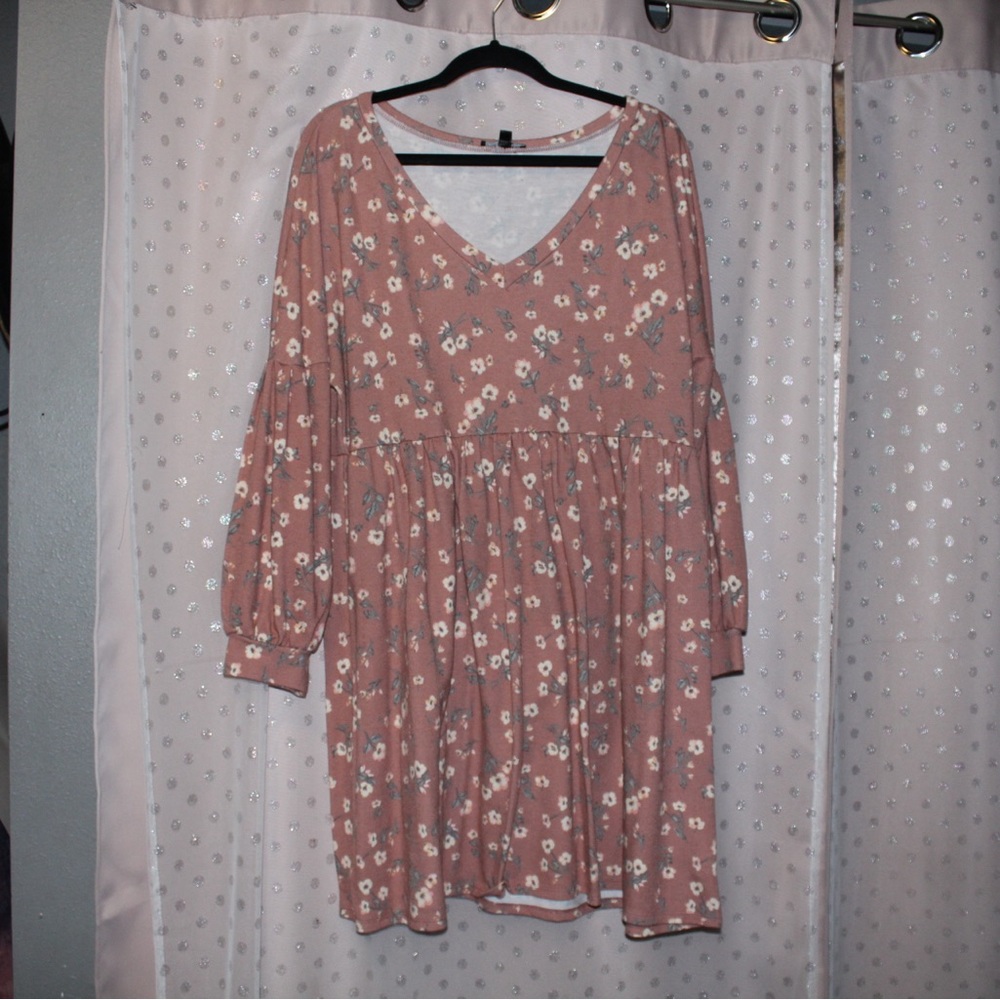 Flower printed dress